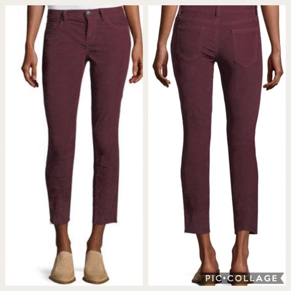Current/Elliott Corduroy Skinny-Leg Ankle Jeans